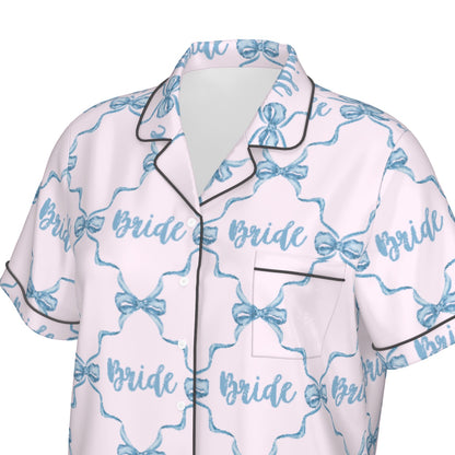 Bride [pink] Women's Pajama Set With Short Sleeve