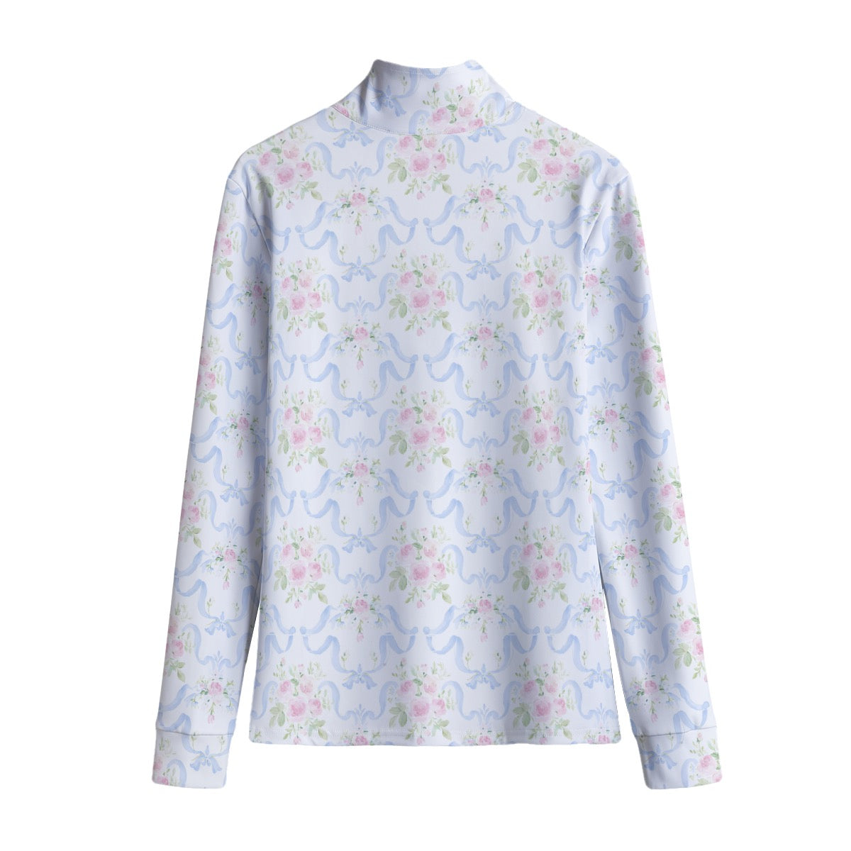 Grandmillenial Ribbon Women's Stand-up Collar T-shirt