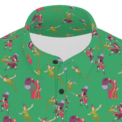 Green Peter Men's Stretch Collar Polo Shirt