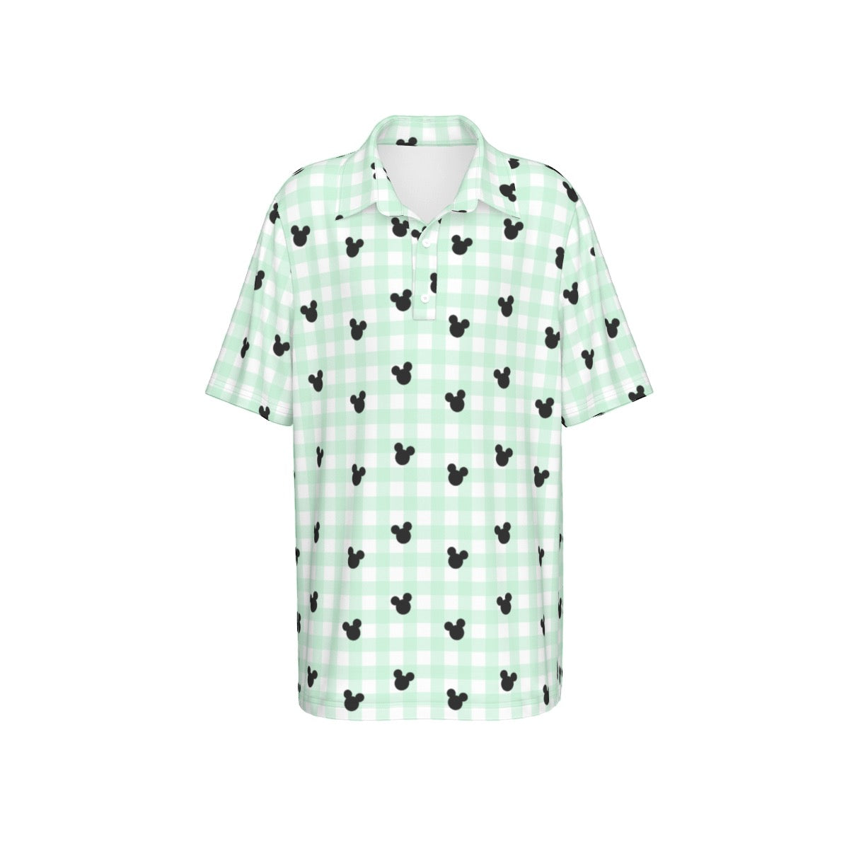 Green Gingham Boys Polo Collar Jersey |210GSM