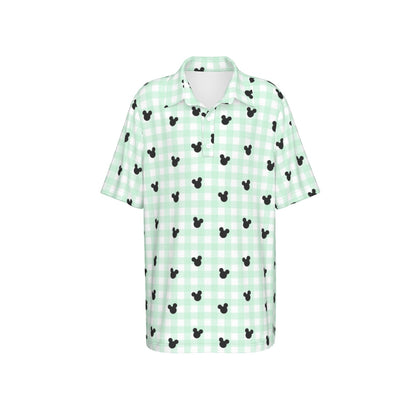 Green Gingham Boys Polo Collar Jersey |210GSM