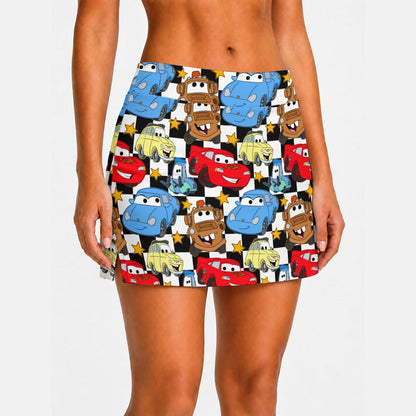 Checkered Flag Women's High-Stretch A-Line Skort