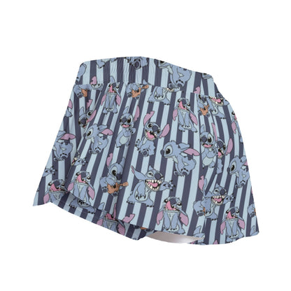 Striped Alien Women's Sport Skorts With Pocket