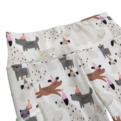 Party Pups Functional Women's Yoga Leggings With Side Pockets