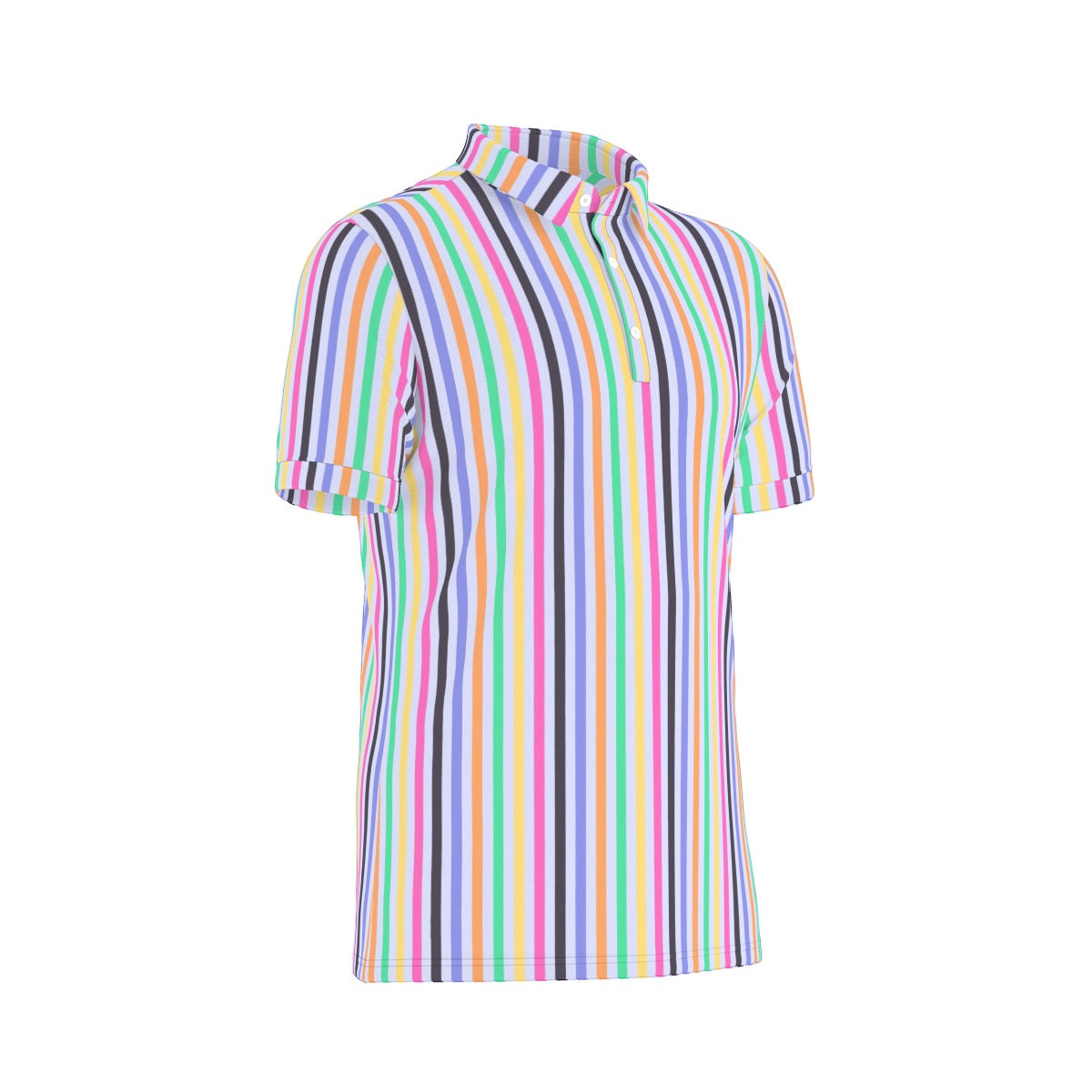 Ghost Ship Stripe Men's Stretch Collar Polo Shirt
