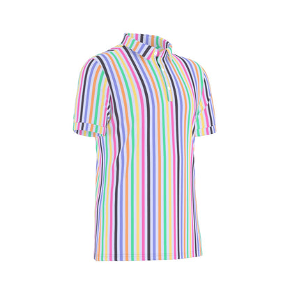Ghost Ship Stripe Men's Stretch Collar Polo Shirt