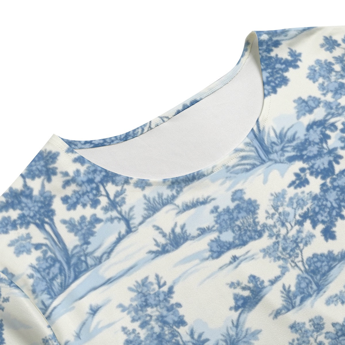 French Toile Women's T-shirt Set With Short Sleeve