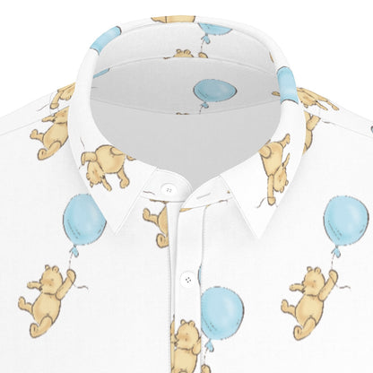 Winnie & Balloon Men's Stretch Collar Polo Shirt