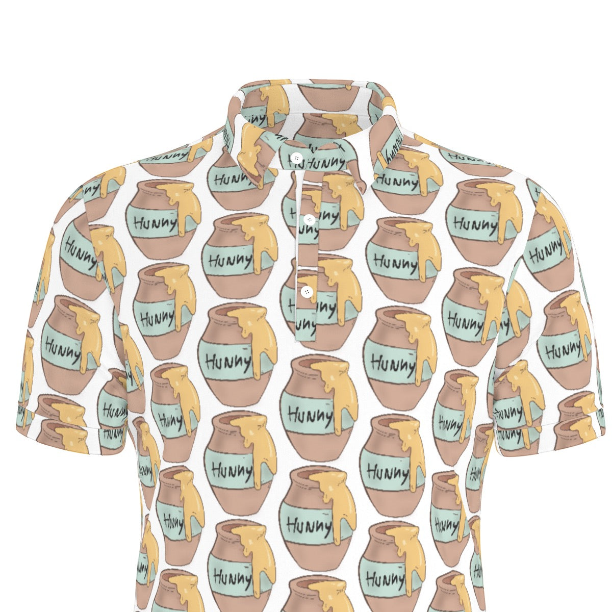Sweet Honey Men's Stretch Collar Polo Shirt