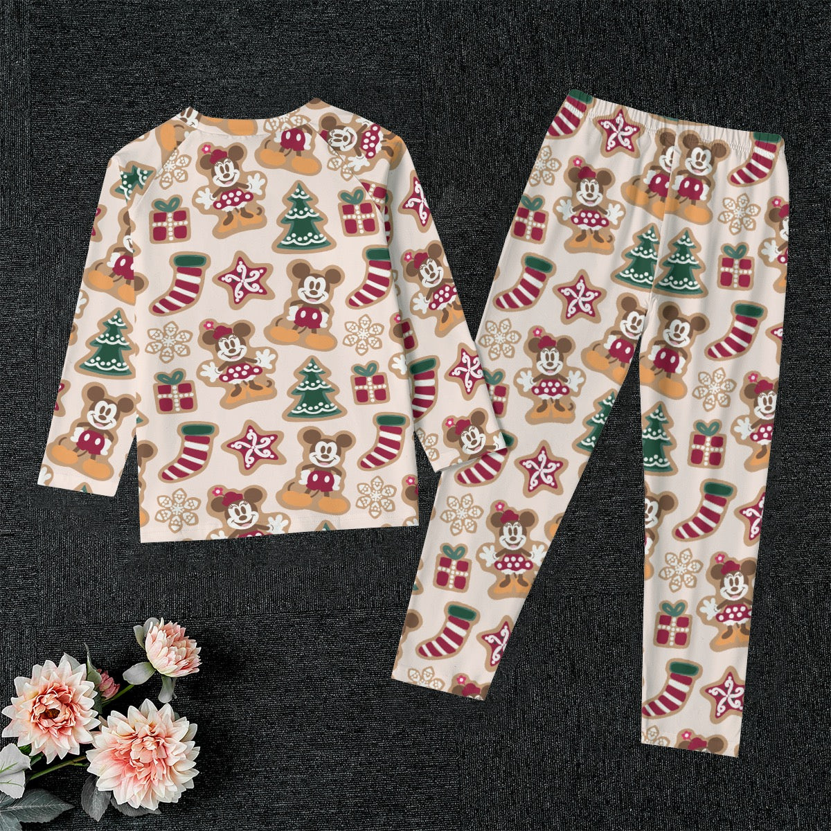 Christmas Cookies Kid's Raglan Sleeve Pajama Set