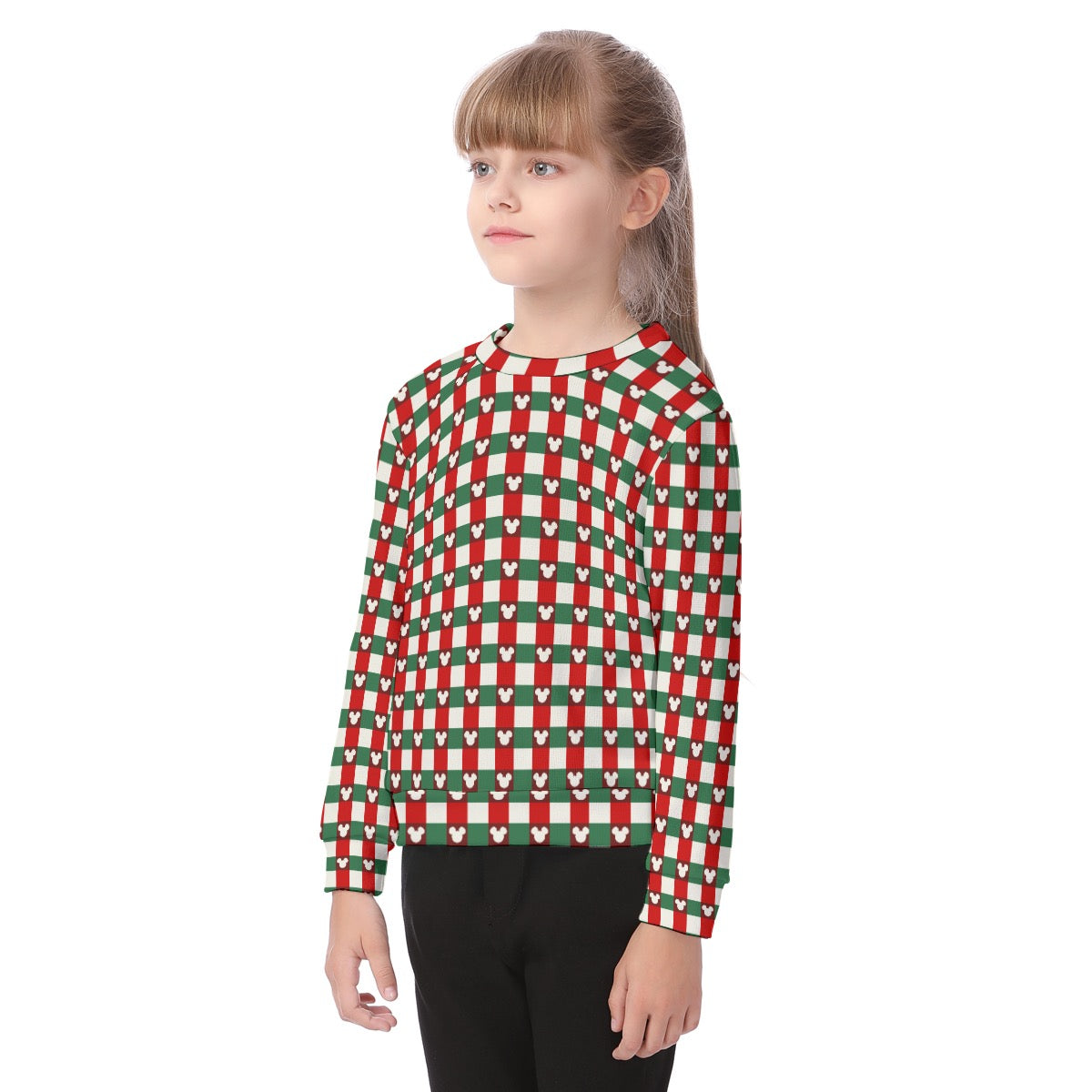 MM Christmas Plaid Kid's Sweater