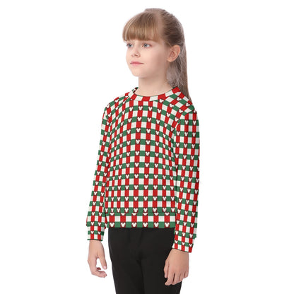 MM Christmas Plaid Kid's Sweater