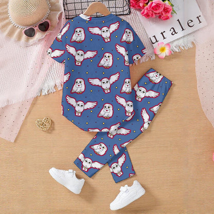 Owl Kids' Casual Top and Pants Set