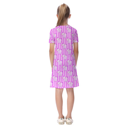 Striped Lumpy Kid's Short Sleeve Dress