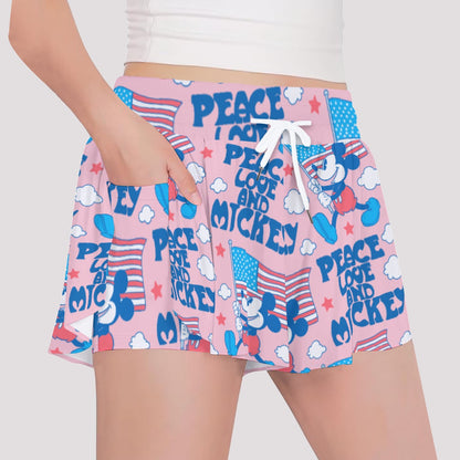 Patriotic MM Print Girls' Sports Culottes