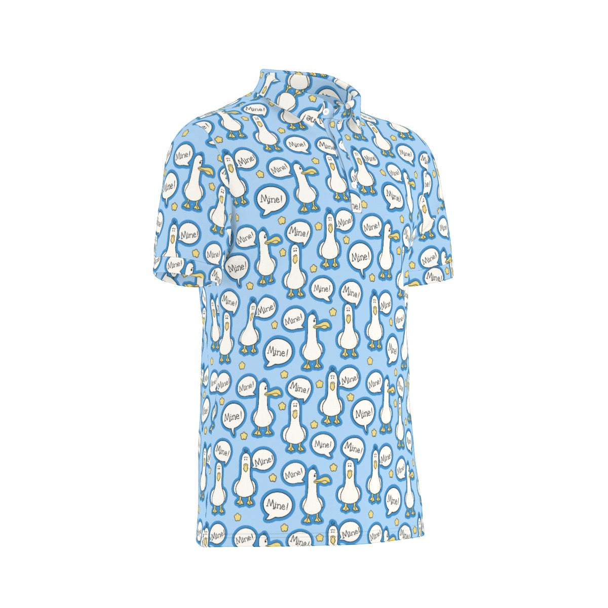 MINE! Men's Stretch Collar Polo Shirt