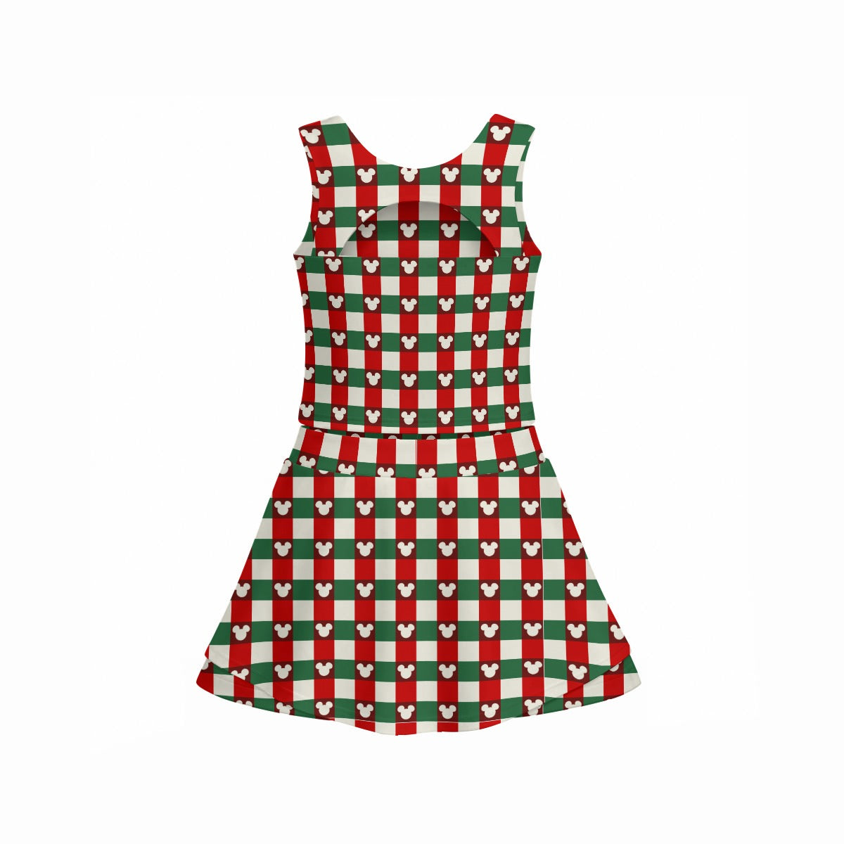 MM Christmas Plaid Girl's Sports Tank & Skort Set
