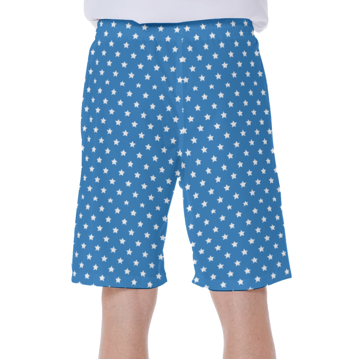 Patriotic Stars Men‘s Beach Shorts With Lining