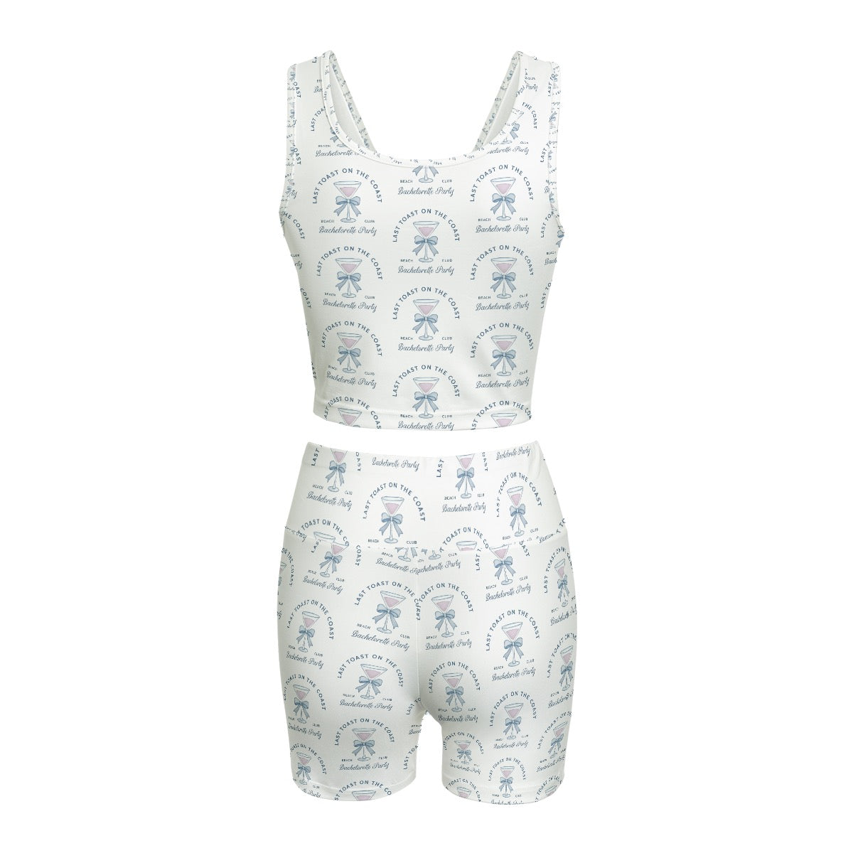 Last Toast on the Coast Print Women's Yoga Set