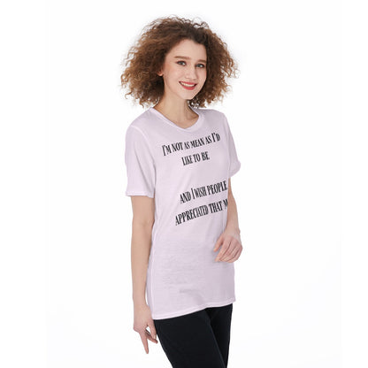 I'm Not As Mean As I'd Like To Be Women's O-Neck T-Shirt|180 GSM Jersey