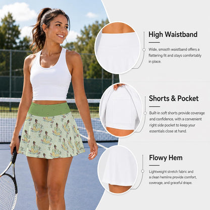 Tia Women's Pleated Athletic Skort