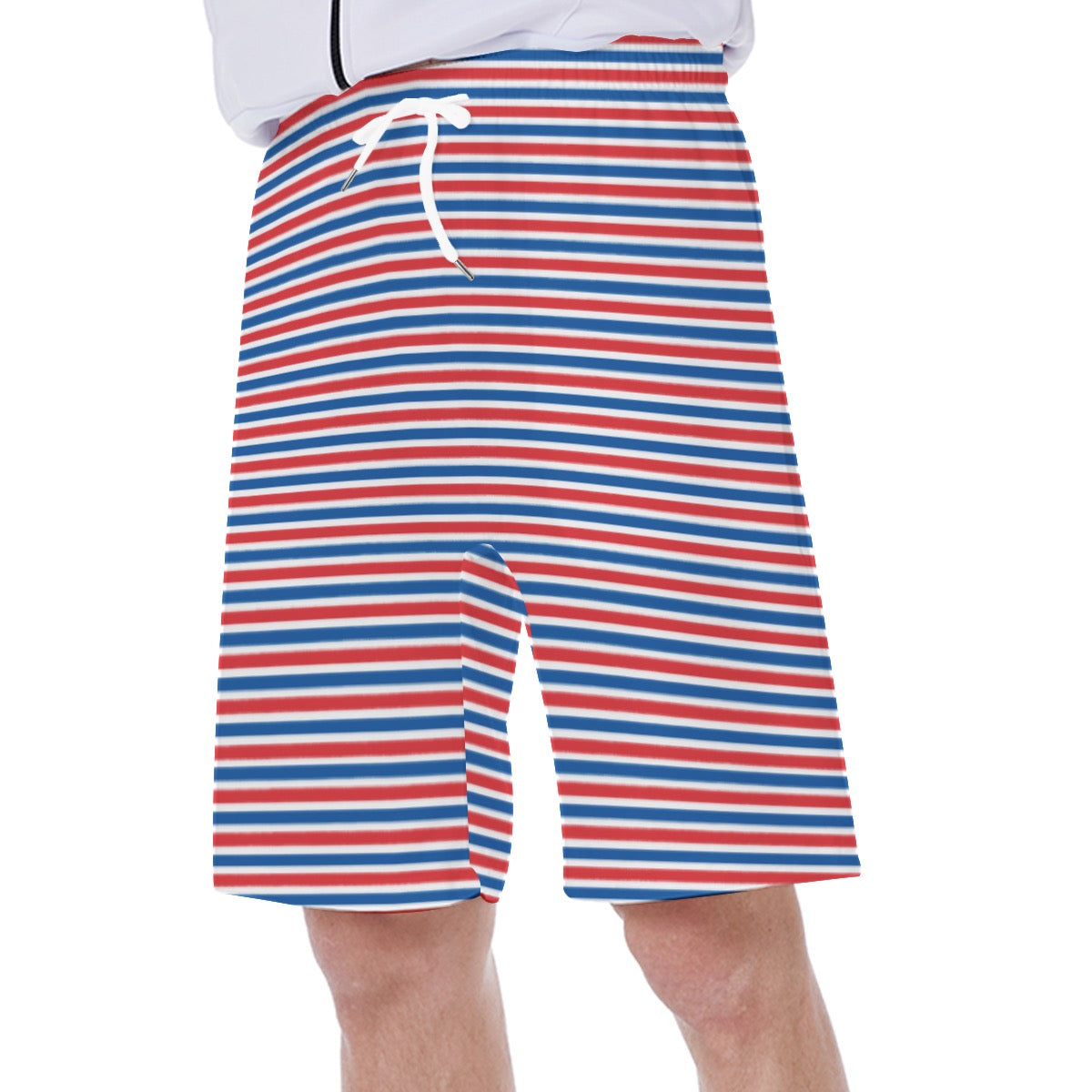 RWB Stripe Men‘s Beach Shorts With Lining