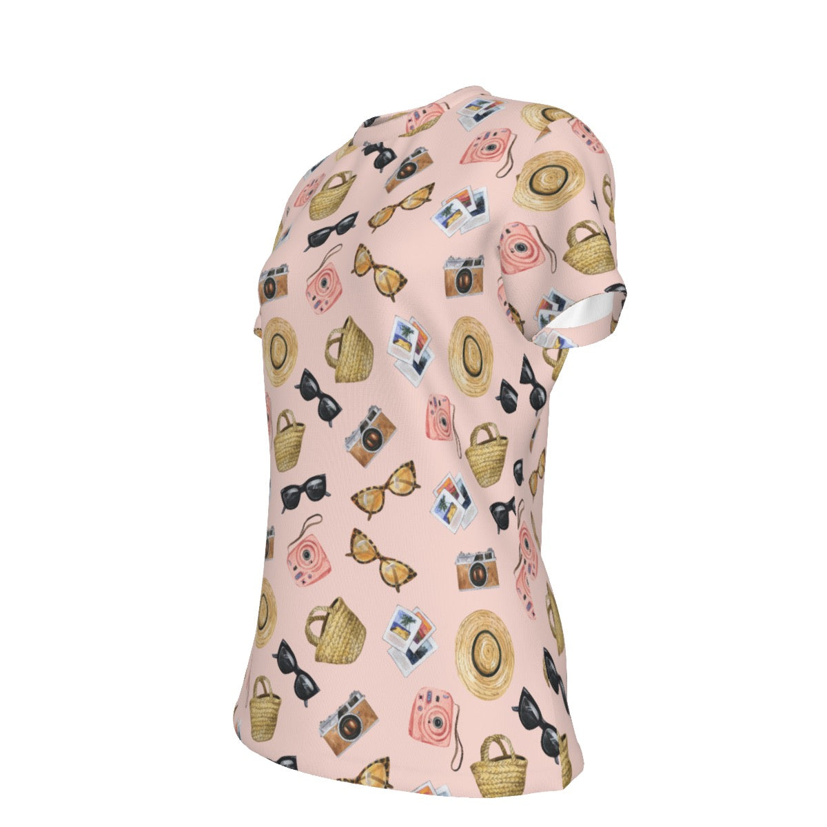Vacay [pink] Women's Round Neck Athletic T-Shirt|210GSM