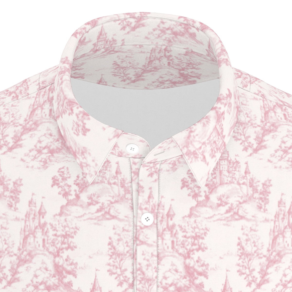 Castle Toile Men's Stretch Collar Polo Shirt