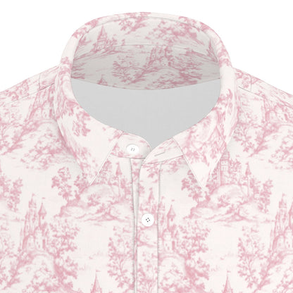 Castle Toile Men's Stretch Collar Polo Shirt