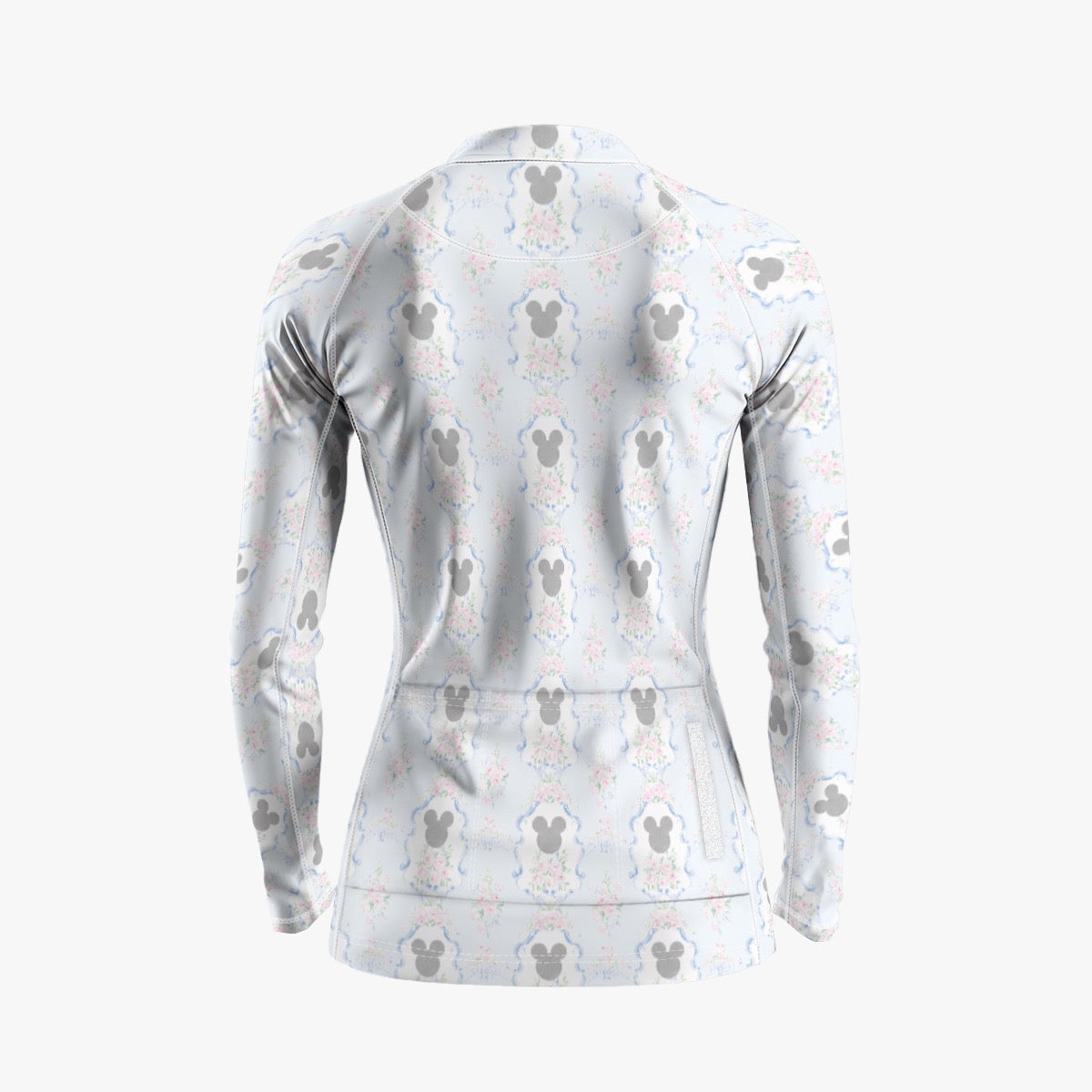 Blue Grandmillenial Raglan Women's Cycling Jersey With Long-Sleeve
