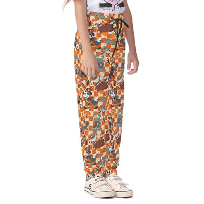 Vintage Halloween Friends Kid's Casual Pants