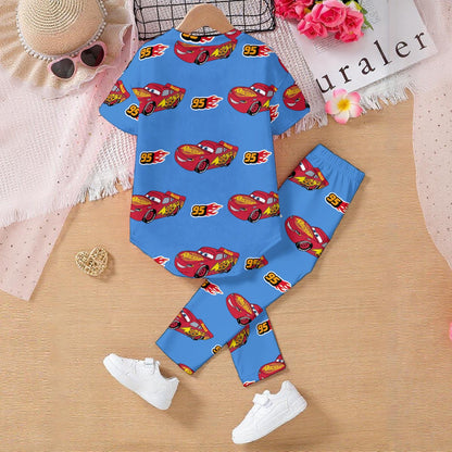 Red Cars Kids' Casual Top and Pants Set
