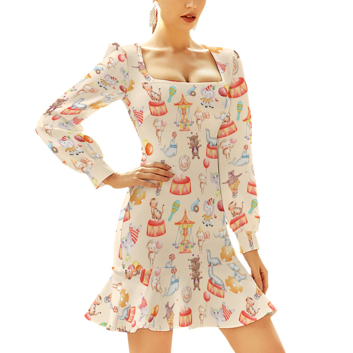 Circus Women's Ruffle Hem Skinny Dress