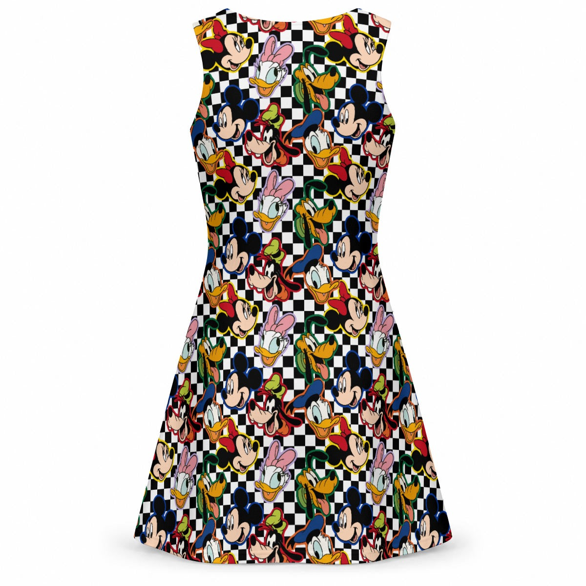 Checkered Friends Women's Yoga Tank Dress