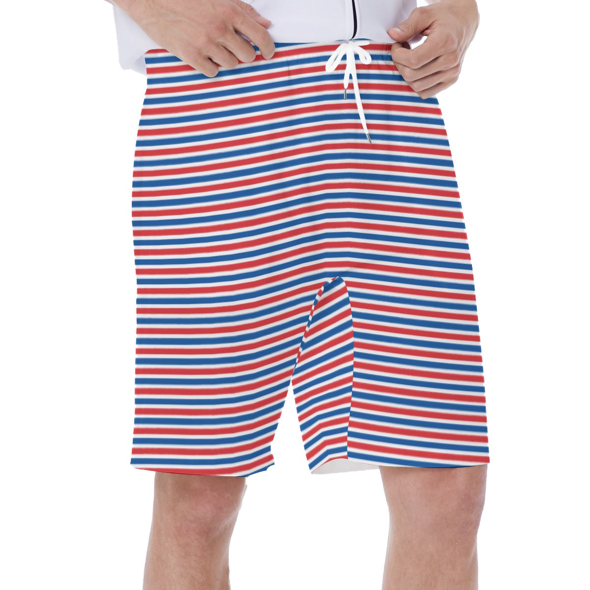 RWB Stripe Men‘s Beach Shorts With Lining