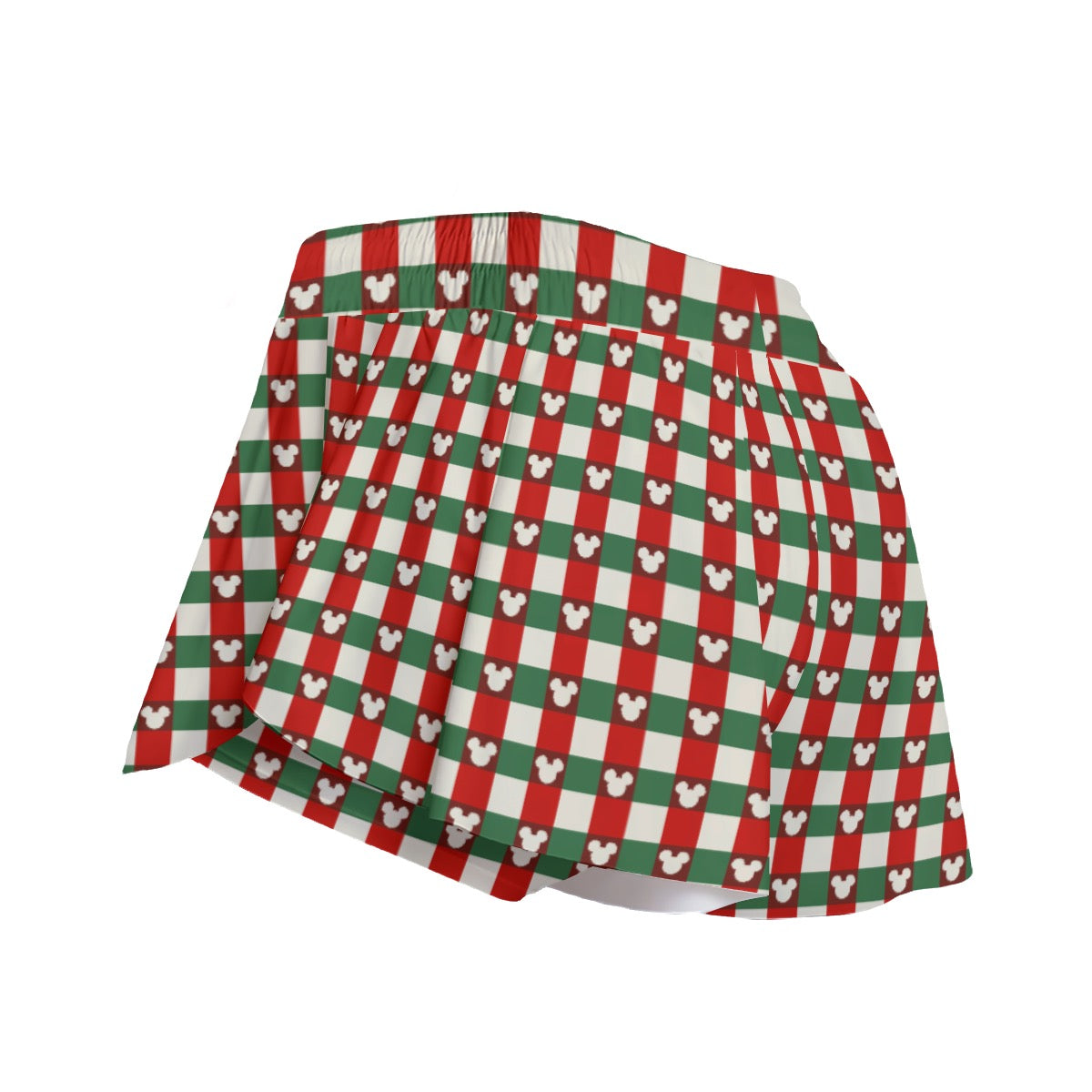 MM Christmas Plaid Women's Sport Skorts With Pocket
