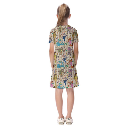Zoo Animals 2 Kid's Short Sleeve Dress
