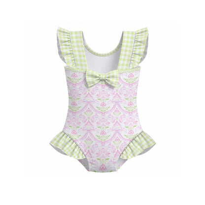 Coco Girls' Ruffle Sleeve Swimsuit with Bow