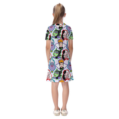 Evil Villains Kid's Short Sleeve Dress