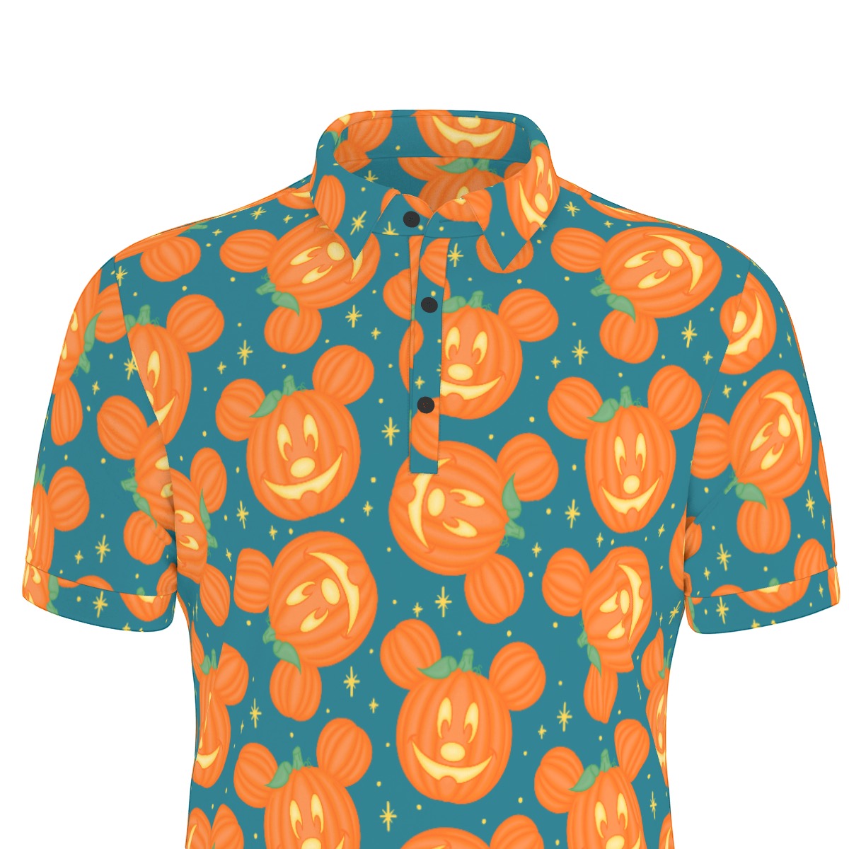 MM Jack O’Lantern Men's Stretch Collar Polo Shirt