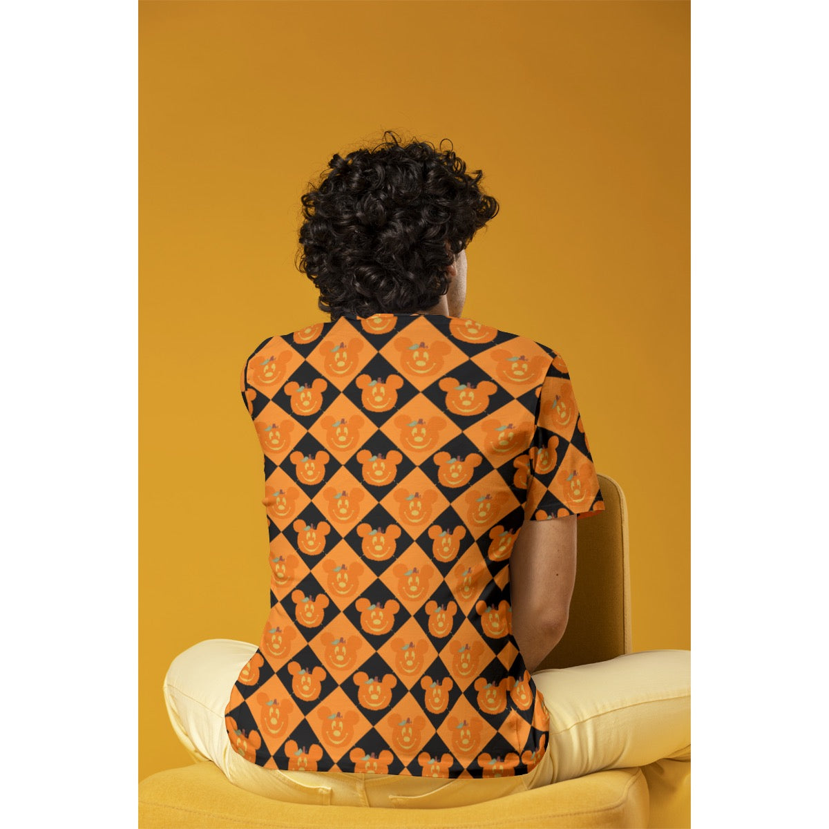 MM Pumpkin Argyle Men's O-Neck T-Shirt