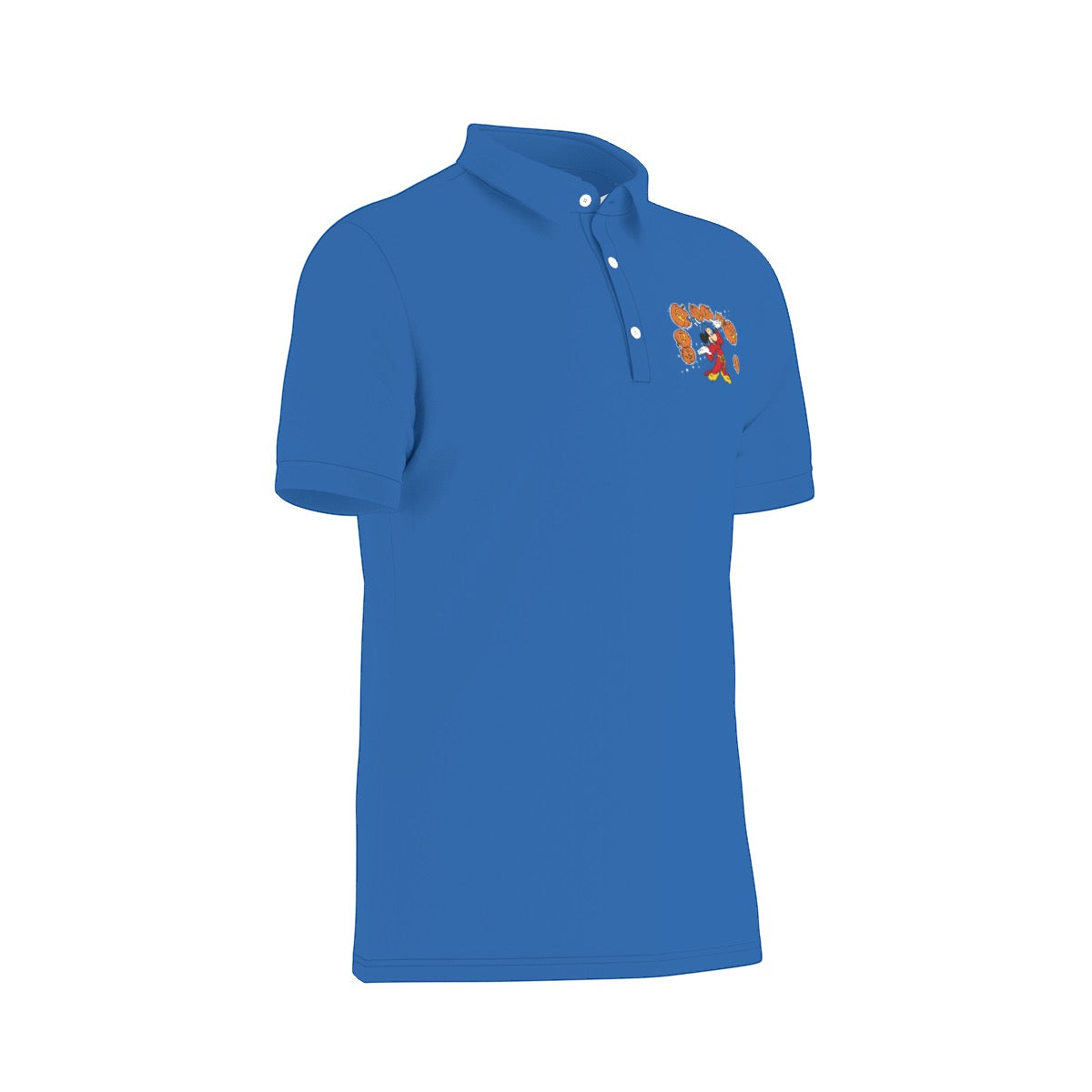 Pumpkin Sorcerer Panel Men's Stretch Collar Polo Shirt
