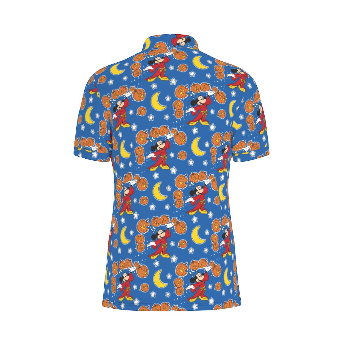 Pumpkin Sorcerer Men's Stretch Collar Polo Shirt