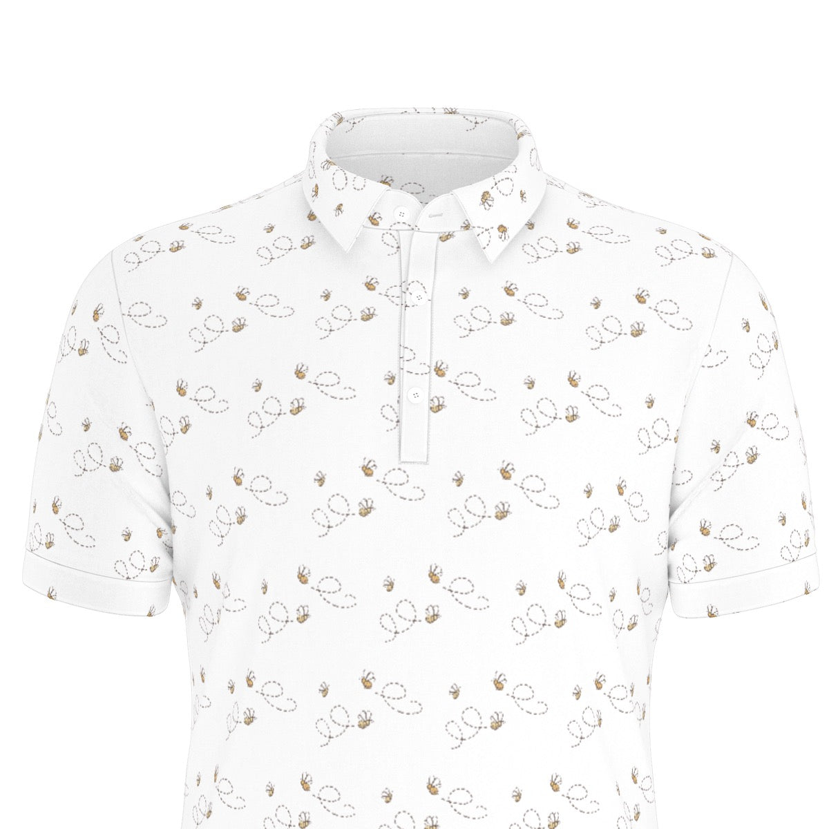 Honey Bee Men's Stretch Collar Polo Shirt