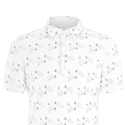 Honey Bee Men's Stretch Collar Polo Shirt