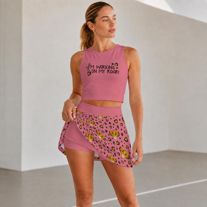 Roar Panel Women's Sports Tank & Skort Set