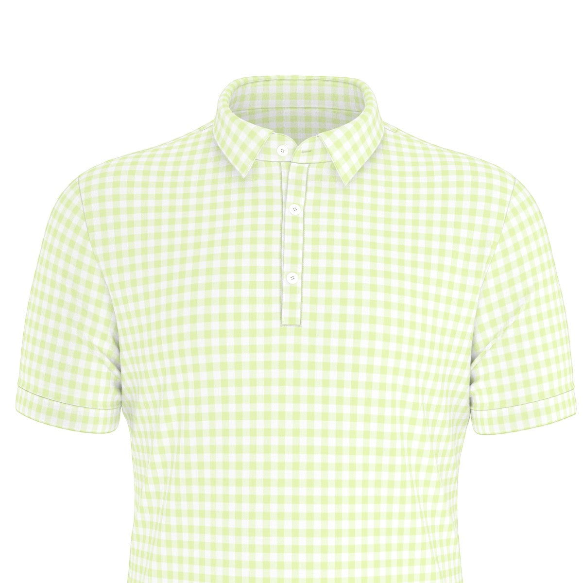 Coco Gingham Men's Stretch Collar Polo Shirt