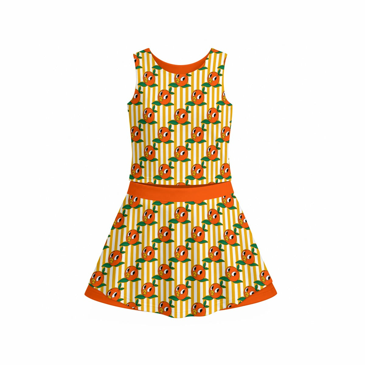 Striped Birdie Women's Sports Tank & Skort Set