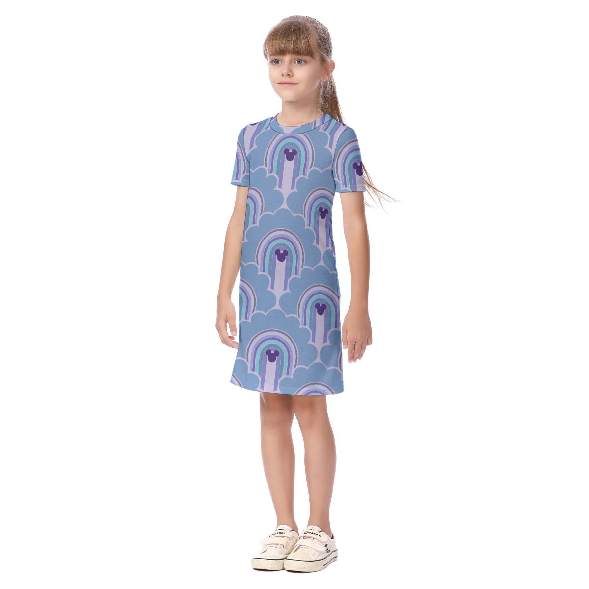 Retro MM Kid's Short Sleeve Dress