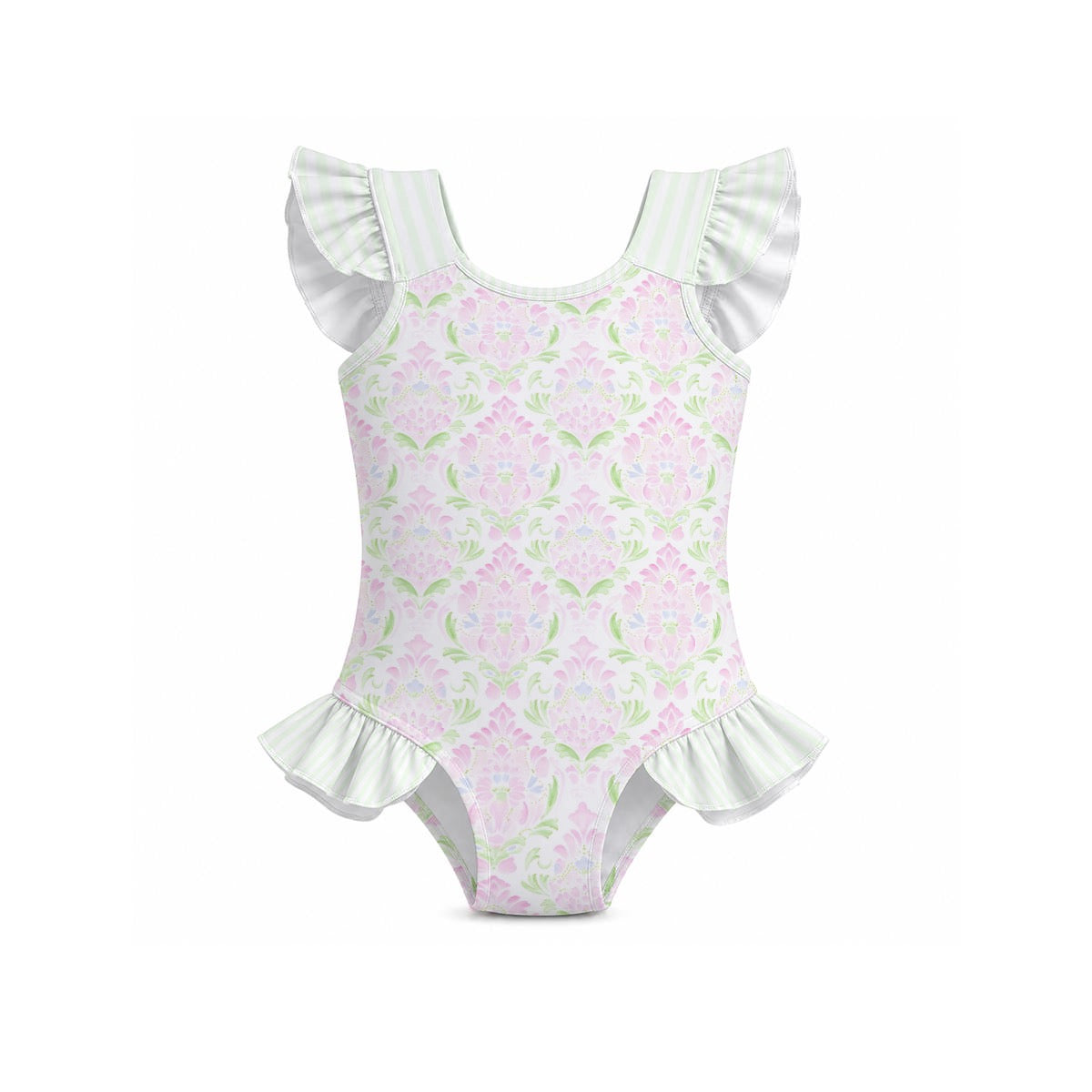 Brighton Girls' Ruffle Sleeve Swimsuit With Bow